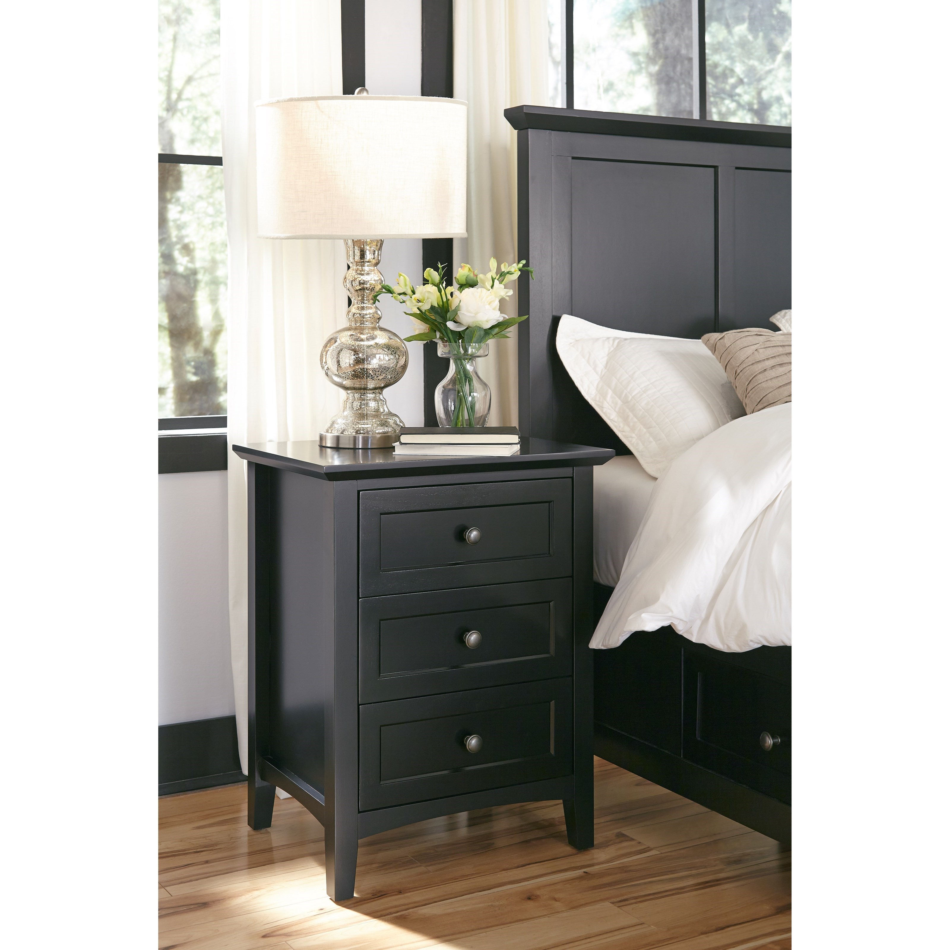 Paragon Shaker Style 3Drawer Nightstand Made from Solid Mahogany